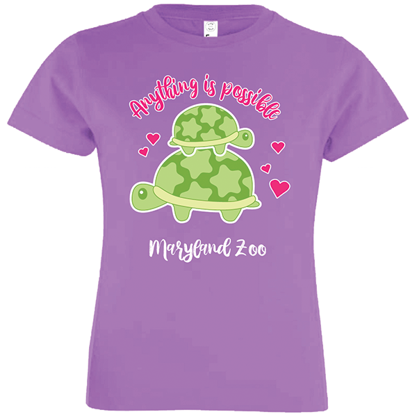 YOUTH CUTESY TURTLE "ANYTHING IS POSSIBLE" TEE