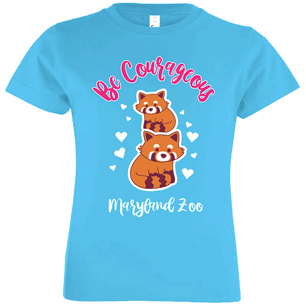 YOUTH CUTESY RED PANDA "BE COURAGEOUS" TEE